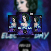 Electro day - flyer. Graphic Design project by Yuri Aparecido - 12.08.2019