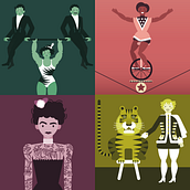 The Midnight Circus. Un proyecto de Animación 2D e Ilustración tradicional de Eloísa Bielsa Gutiérrez - 09.12.2019