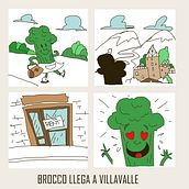 Brocco, la cocinera, en acción.. Comic, Traditional illustration, and Children's Illustration project by Mikel Rotaeche - 12.20.2019