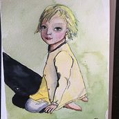 Lotta - watercolor. Un proyecto de Pintura a la acuarela de Susie Arp - 10.12.2019