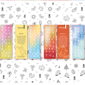 Patterns ilustrados para marcapáginas de Teamwork Editorial. Un proyecto de Dirección de arte, Diseño gráfico, Ilustración tradicional y Pattern Design de Nadia Beltran de Lubiano - 10.12.2019