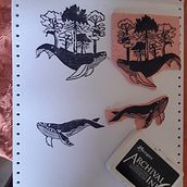 Mi Proyecto del curso: Carvado de sellos y técnicas de estampación. Printing project by Pabla Rodriguez - 12.11.2019