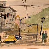 Mi Proyecto del curso: Paisajes urbanos en acuarela. Een project van Traditionele illustratie van marvilches41 - 11.12.2019