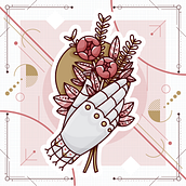 Hand Vitral. Digital Illustration, and Vector Illustration project by Aura de Papel - 04.02.2018