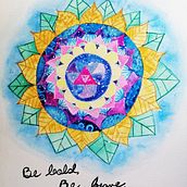 Capacidades ocultas (Galaxia interna en mandala) . Ilustrasi tradisional proyek oleh liliana_aguirre89 - 12.17.2019