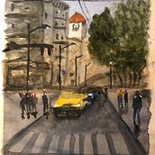 Mi Proyecto del curso: Paisajes urbanos en acuarela. Watercolor Painting project by jordi556 - 12.17.2019