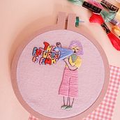 The future is female ♥. Un proyecto de Bordado de Flora Te - 17.12.2019