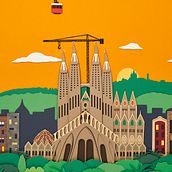 Barcelona Postcard. Photograph, and Paper Craft project by Agueda Peña - 11.07.2019