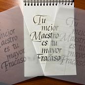 Primer afiche con itálicas. Calligraph project by fmaymar - 12.22.2019