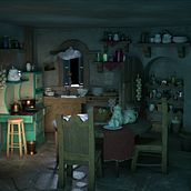 Old Kitchen. Een project van 3D, 3D-animatie e Interactief ontwerp van Darío González Villanueva - 19.12.2019
