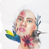 Mi Proyecto del curso: Retrato ilustrado en acuarela. Traditional illustration project by Maria Fernanda Angulo - 12.19.2019