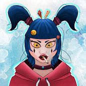 Geisha Neo Tokio . Un progetto di Illustrazione digitale di David Belda Muñoz - 20.12.2019
