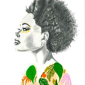 Mi Proyecto del curso: Retrato con lápiz, técnicas de color y Photoshop.  project by camelia.30 - 12.20.2019