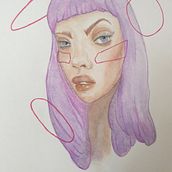 My project in Illustrated Portrait in Watercolor course . Lukisan Cat Air proyek oleh Nikki Wouters - 12.20.2019