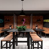 Mi Proyecto del curso: Diseño de interiores para restaurantes . Desain Interior proyek oleh Yuleisy López - 05.27.2020