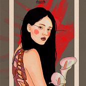 El jardín de las mariposas. Portrait Drawing, Traditional illustration, and Digital Illustration project by Andres Merchán - 12.22.2019