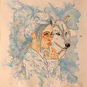 Mi Proyecto del curso: Retrato ilustrado en acuarela. Un progetto di Pittura ad acquerello di Sabrina Giannina - 05.01.2020
