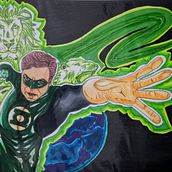 Green Lantern - Justice League Ein Projekt aus dem Bereich Zeichnung, Artistische Zeichnung und Traditionelle Illustration von Jonny GC - 24.12.2019