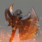 Battle Axe (Game Asset). 3D, Concept Art, Game Development, 3D Modeling, and Video Games project by Angel Esparza - 12.26.2019