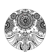 Mandala marino by Kérela. Een project van Digitale illustratie van Sara - 27.12.2019