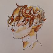 Autorretrato em aquarela. Een project van Traditionele illustratie y Aquarelschilderen van Buchignani - 27.12.2019