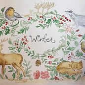 Estaciones del año - Clare Therese. Watercolor Painting project by catalina.adler.toledo - 04.28.2020
