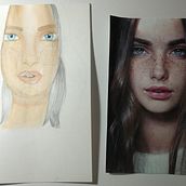 Composición del retrato.. Fine Arts, and Portrait Drawing project by aina18 - 01.03.2020