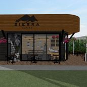 Sierra cafe - My project in Interior Design for Restaurants course. Interior Design project by Amaliya Brenneman - 01.08.2020