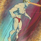 Ilustración Super Heroe. Traditional illustration, and Digital Illustration project by Esteban Belvís - 01.09.2020
