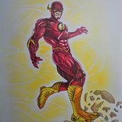 Flash - Justice League Ein Projekt aus dem Bereich Zeichnung, Artistische Zeichnung und Traditionelle Illustration von Jonny GC - 10.01.2020