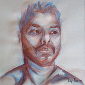 "La vista allá afuera". Portrait Drawing, and Watercolor Painting project by leyramos2506 - 04.04.2020