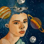 Mi Proyecto del curso: Retrato ilustrado en acuarela. Digital Illustration, and Watercolor Painting project by fabiolampbs - 01.13.2020