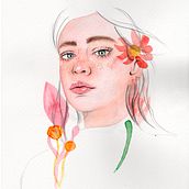 Mi Proyecto del curso: Retrato ilustrado en acuarela. Watercolor Painting project by Lorena Bayona - 01.13.2020