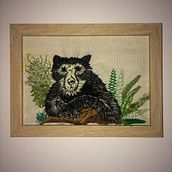 Mi Proyecto del curso: Técnicas de bordado: ilustrando con hilo y aguja, OSO DE ANTEOJOS . Un projet de Broderie de Viviana Segura - 16.01.2020