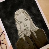 Mi Proyecto del curso: Retrato con lápiz, técnicas de color y Photoshop. Desenho a lápis projeto de sarafernandezmoral - 15.01.2020