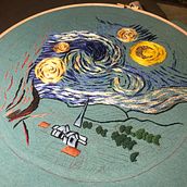 Starry Night is coming. Un projet de Broderie de callistemon - 17.01.2020