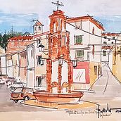 Paisajes estilo Daniel "Pito" Campos. Gracias. Fine Arts, Watercolor Painting, and Architectural Illustration project by Joaquin Barriga Lorente - 01.17.2020