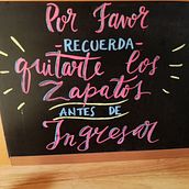 Cartel a pedido para Escuela de Yoga. Caligrafia projeto de Paz - 18.01.2020