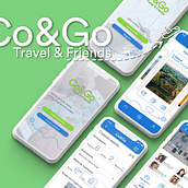 Co&Go app. Digital Design, and Graphic Design project by Alicia Barba - 01.20.2020