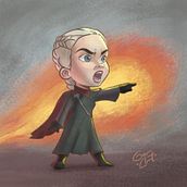 Jon Snow & Daenerys Targaryen - Caricaturas. Character Design, and Digital Illustration project by Gerson Eric Pereira Rafael - 01.20.2020