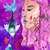 Meu projeto do curso: Retrato ilustrado em aquarela. Un proyecto de Dibujo artístico de Ester Costa Dos Santos - 20.01.2020