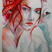 Mi Proyecto del curso: Retrato artístico en acuarela - Marina U. Watercolor Painting project by Yanuly Sanson - 01.20.2020