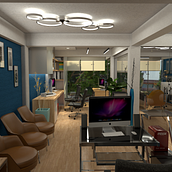 Proyecto arquitectónico de Oficinas + Render. Un proyecto de Arquitectura de Ignacio Carranza Gallo - 21.11.2019