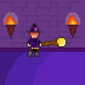 Mi Proyecto del curso ''Animación de personajes en pixel art para videojuegos''  Mago Misterioso  #PixelLover. Character Animation, and Pixel Art project by Gonza 07 Arana - 01.22.2020