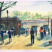 Mi Proyecto del curso: Paisajes urbanos en acuarela: Coyoacan. Projekt z dziedziny Malowanie akwarelą użytkownika Kioko Kikukawa - 26.01.2020
