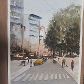 Mi Proyecto del curso: Paisajes urbanos en acuarela. Un proyecto de  de María Jesús Vaquero - 24.01.2020