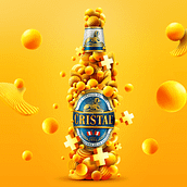 Afiches de Cerveza Cristal. 3D, Photograph, and Traditional illustration project by Renzo Triveño Cáceres - 01.24.2020