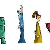 Mi Proyecto del curso: Fábrica de personajes ilustrados. Fine Arts project by Siria GD BubbleDart - 04.11.2020