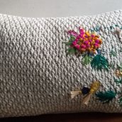 Cojín tejido y bordado Mi Proyecto del curso: Bordado y personalización de accesorios  Ein Projekt aus dem Bereich Stickerei von Mariae Luna - 14.02.2020