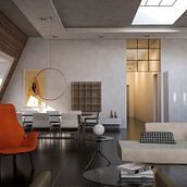 Apartamento del Atico....Iluminacion, Texturizado, Renders en Cinema4D +VRay. Een project van 3D, Architectuur, Interactief ontwerp,  Creativiteit, Programmeren,  3D-ontwerp, Interieurontwerp, Instagram,  3D-modellering y Fotografische postproductie van Alexander Pulido meralla - 28.01.2020